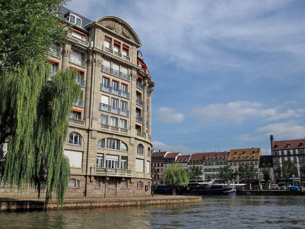 River Rhine Water Channel Alsace, Strasbourg France